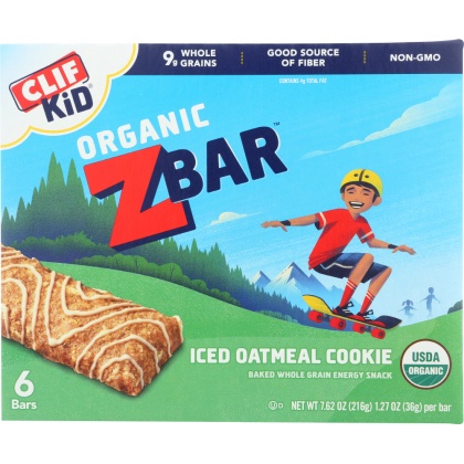 CLIF KID: Zbar Organic Iced Oatmeal Cookie, 7.62 oz