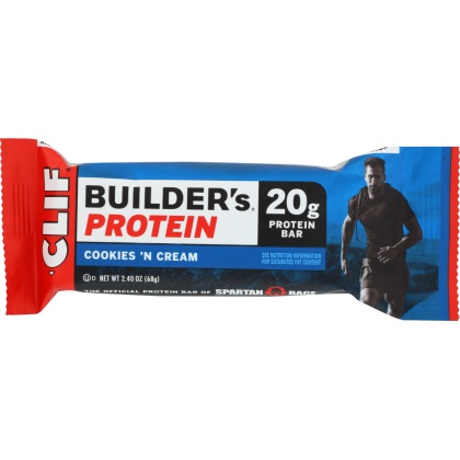 CLIF: Builder Protein Bar Cookies \'N Cream, 2.4 oz