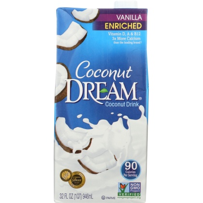 COCONUT DREAM: Enriched Vanilla Coconut Drink, 32 Oz