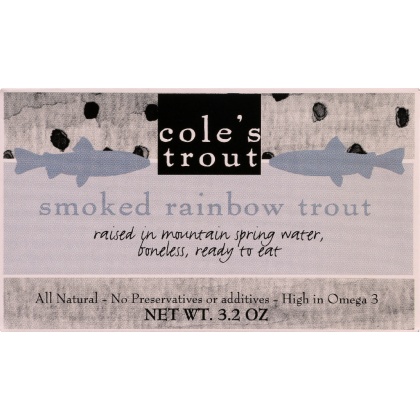 COLE\'S: Trout Smoked Rainbow Trout, 3.2 oz