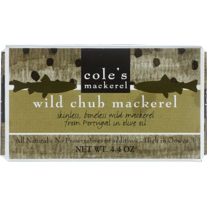 COLE\'S: Wild Mackerel in Olive Oil, 4.4 oz