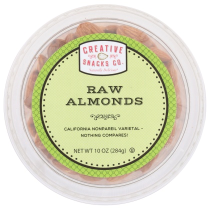 CREATIVE SNACK: Raw Nonpariel Almonds, 10 oz