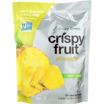 CRISPY GREEN: Crispy 6 Pack Pineapple, 2.16 oz