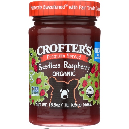 CROFTERS: Conserve Seedless Raspberry Organic, 16.5 oz