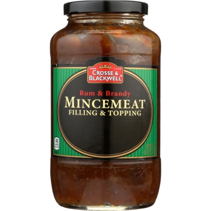 CROSSE & BLACKWELL: Rum & Brandy Mincemeat Filling & Topping, 29 oz