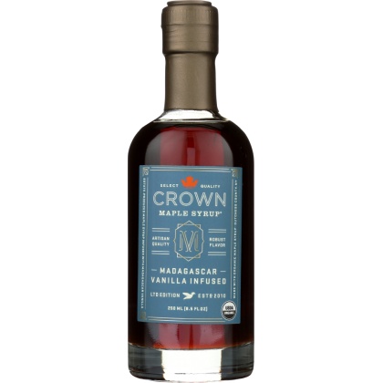 CROWN MAPLE: Madagascar Vanilla Maple Syrup, 8.5 fo