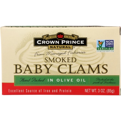 CROWN PRINCE: Clam Baby Smoked Olive Oil, 3 oz