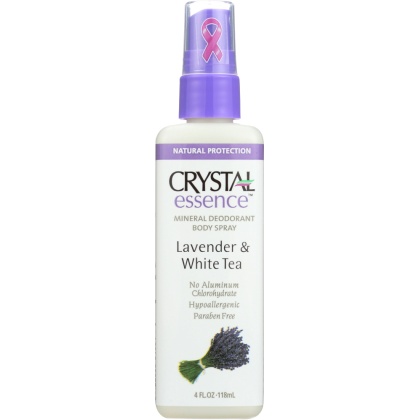 CRYSTAL BODY DEODORANT: Body Spray Lavender & White Tea, 4 oz