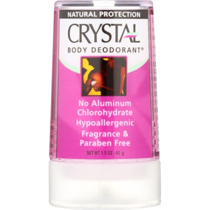 CRYSTAL BODY DEODORANT: Travel Stick Hypoallergenic Fragrance And Paraben Free, 1.5 oz