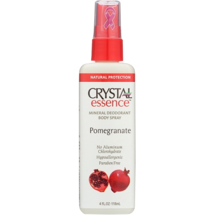 CRYSTAL ESSENCE: Mineral Deodorant Body Spray Pomegranate, 4 oz