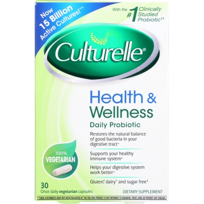 CULTURELLE PROBIOTIC: Probiotic Health & Wellness, 30 Vegetarian Capsules