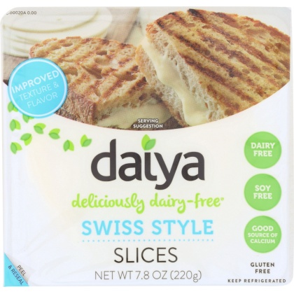 DAIYA: Dairy Free Swiss Style Cheese Slices, 7.8 oz