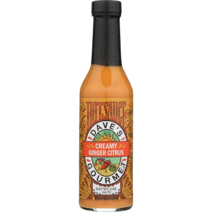 DAVES GOURMET: Hot Sauce Creamy Ginger Citrus, 8 oz