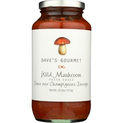 DAVES GOURMET: Pasta Sauce Wild Mushroom, 25.5 oz