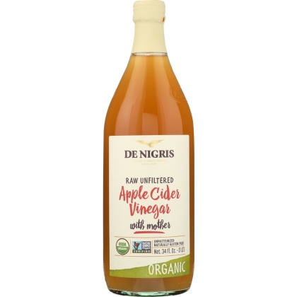 DE NIGRIS: Organic Apple Cider Vinegar Unfiltered, 34 oz