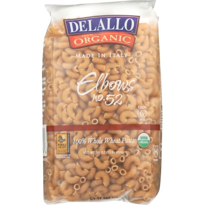 DELALLO: Organic Elbows Pasta No. 52, 16 oz