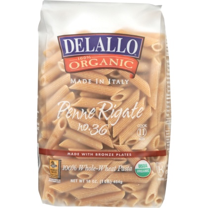 DELALLO: Organic Penne Rigate Pasta No.36, 16 oz