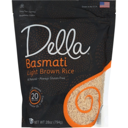 DELLA GOURMET: Basmati Light Brown Rice, 28 oz