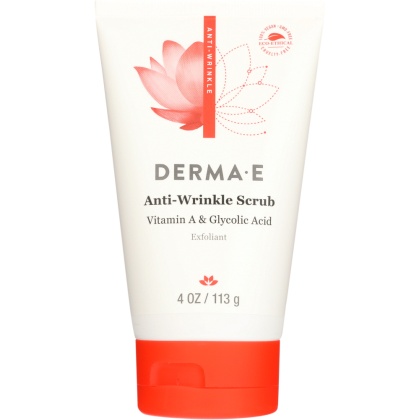DERMA E: Anti-Wrinkle Vitamin A and Glycolic Scrub, 4 oz