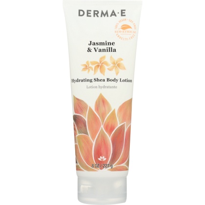 DERMA E: Jasmine & Vanilla Hydrating Shea Body Lotion, 8 oz