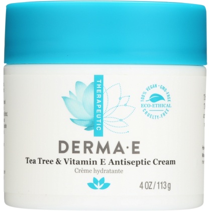 DERMA E: Tea Tree and E Antiseptic Creme, 4 oz