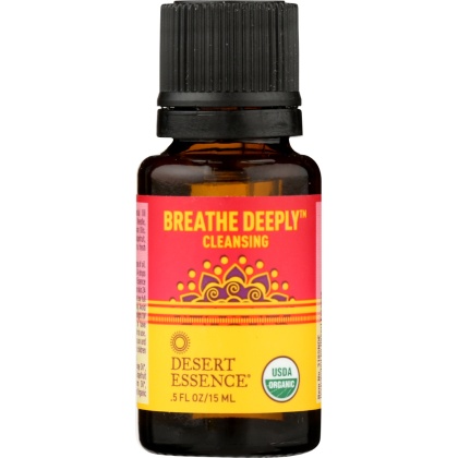 DESERT ESSENCE: Breathe Deeply Organic Essential Oil Blend, .5 oz