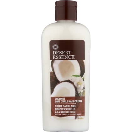 DESERT ESSENCE: Coconut Soft Curls Hair Cream, 6.4 oz