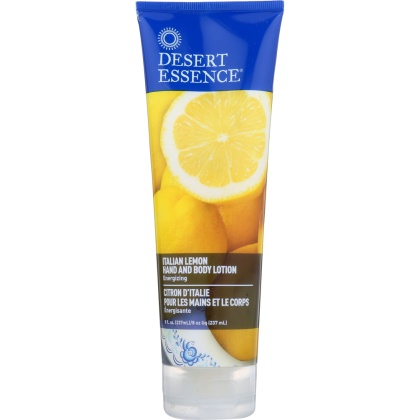 DESERT ESSENCE: Hand and Body Lotion Italian Lemon, 8 oz