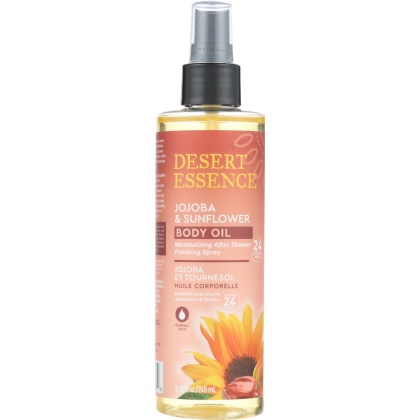 DESERT ESSENCE: Jojoba and Sunflower Body Oil, 8.28 fl oz