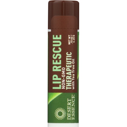 DESERT ESSENCE: Lip Rescue Therapeutic with Tea Tree Oil, 0.15 oz