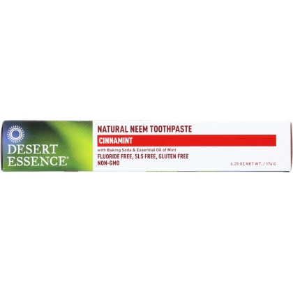 DESERT ESSENCE: Natural Neem Toothpaste Cinnamint, 6.25 oz