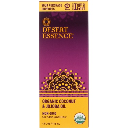 DESERT ESSENCE: Organic Coconut and Jojoba Oil, 4 oz