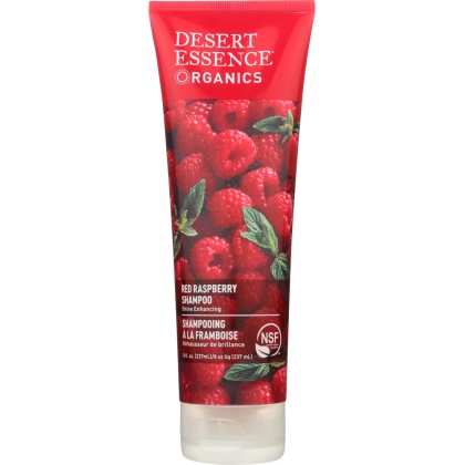 DESERT ESSENCE: Organic Shampoo Shine for All Hair Types Red Raspberry, 8 oz