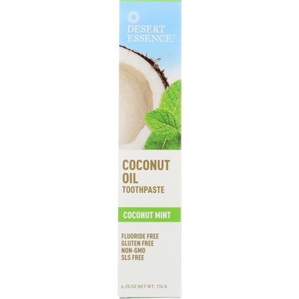 DESERT ESSENCE: Toothpaste Coconut Oil, 6.25 oz