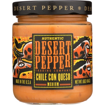 DESERT PEPPER: Chile Con Queso Medium, 16 oz