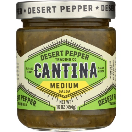 DESERT PEPPER: Salsa Cantina Medium Green, 16 oz