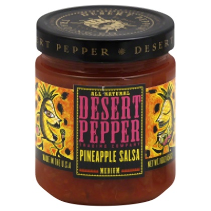 DESERT PEPPER: Salsa Medium Pineapple, 16 oz