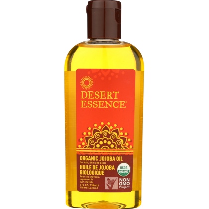 DESSERT ESSENCE: Organic Jojoba Oil for Hair Skin & Scalp, 4 Oz