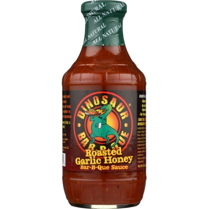 DINOSAUR: Sauce Honey Bar-B-Que Roasted Garlic, 19 oz