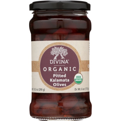 DIVINA ORGANIC: Kalamata Pitted Olives, 6 Oz