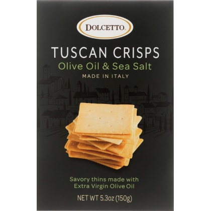 DOLCETTO: Tuscan Crisps Olive Oil & Sea Salt, 5.3 oz