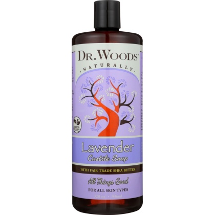 DR WOODS: Liquid Soap Lavender with Shea Butter, 32 oz