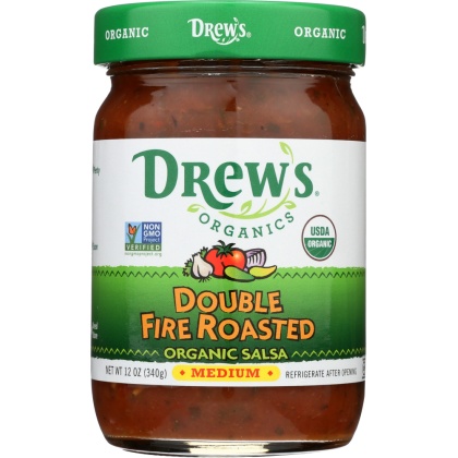 DREWS ALL NATURAL: Organic Double Fire Roasted Salsa, 12 oz