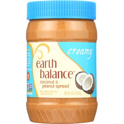 EARTH BALANCE: Coconut & Peanut Spread Creamy, 16 oz