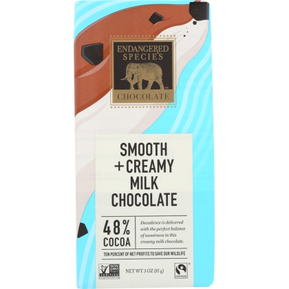 ENDANGERED SPECIES: Natural Milk Chocolate Bar, 3 oz