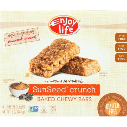 ENJOY LIFE: Oven Baked Chewy Bars SunSeed Crunch, 5 oz