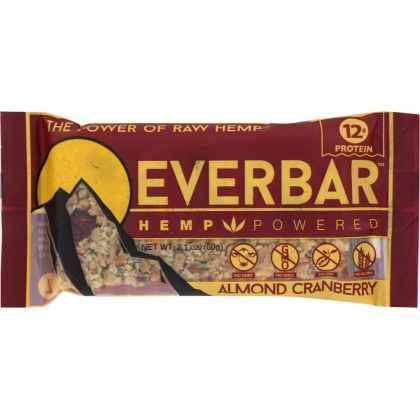 EVERBAR: Hemp Bar Almond Cranberry, 2.1 oz