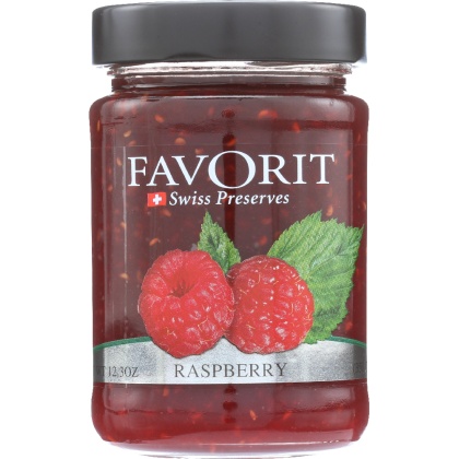 FAVORIT: Preserve Raspberry, 12.3 oz