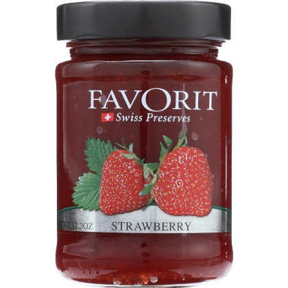 FAVORIT: Swiss Preserve Strawberry, 12.3 oz