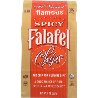 FLAMOUS: Chip Falafel Spicy Organic, 8 oz